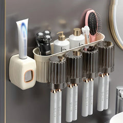 Wall Mount Adhesive Toothbrush Holder Set