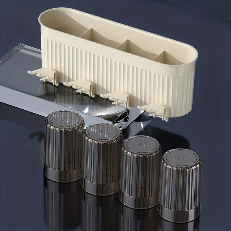 Wall Mount Adhesive Toothbrush Holder Set