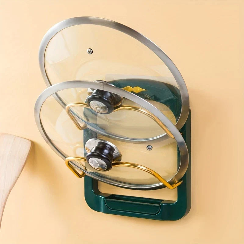 Wall Mount Pot Lid Organizer Rack Holder