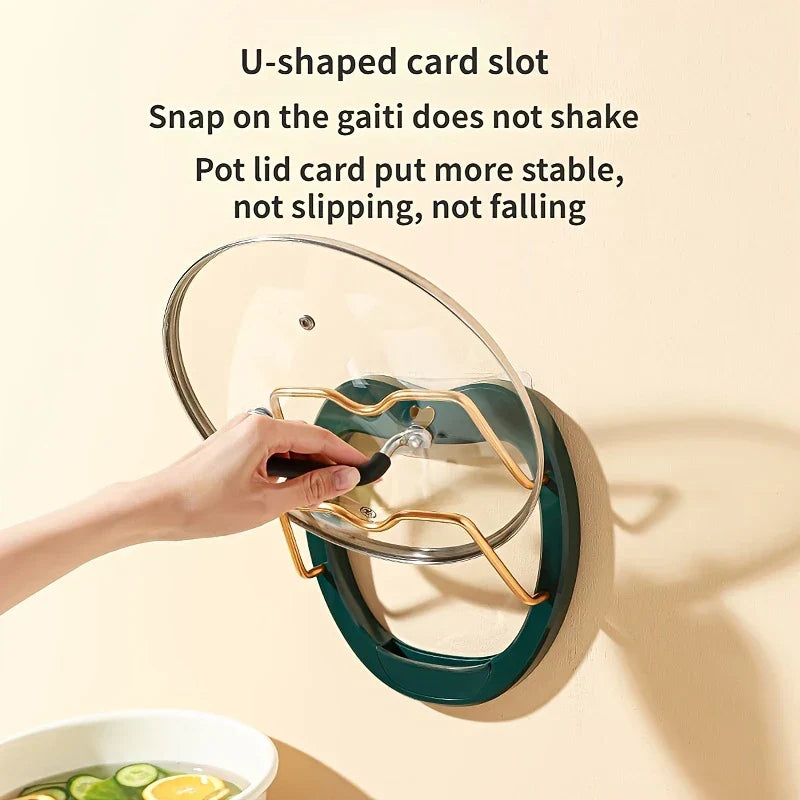 Wall Mounted Pot Lid Holder Rack