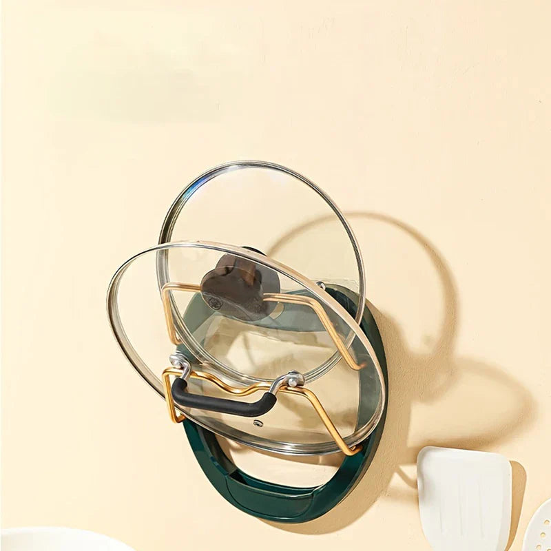 Wall Mounted Pot Lid Holder Rack