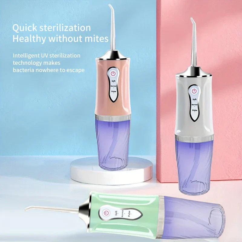 Water Flosser with UV Sanitizer Compartment