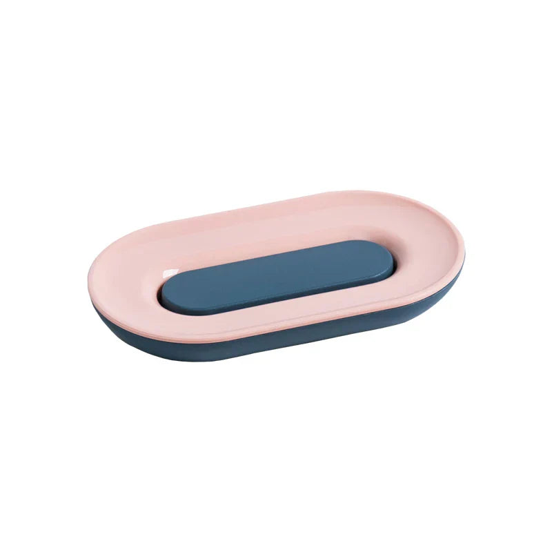 Waterfall Draining Soap Dish Holder Tray