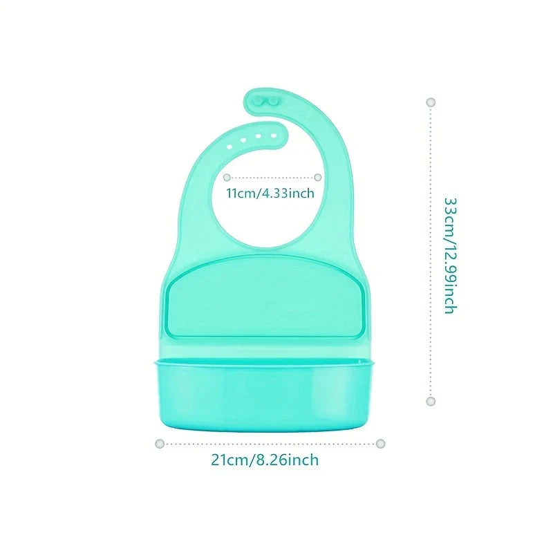 Waterproof Silicone Baby Bib with Food Catcher