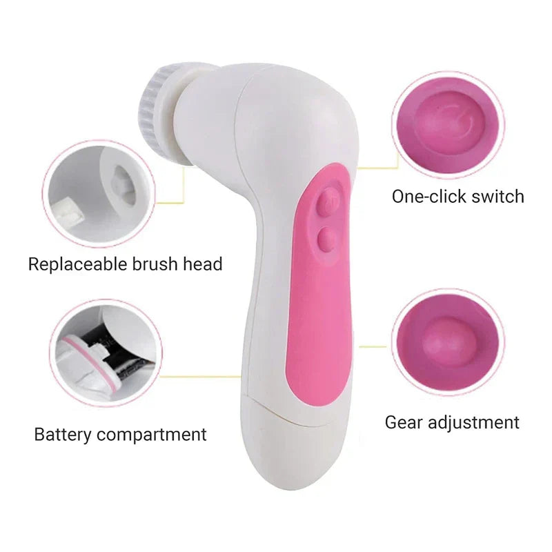 Waterproof Sonic Facial Cleansing Brush Rechargeable