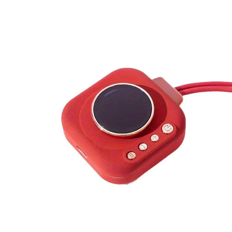 Wearable Pendant Neck Massager With Heat Pulse