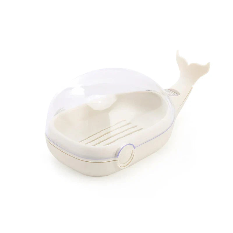 Whale Shape Soap Dish Holder Self-Draining