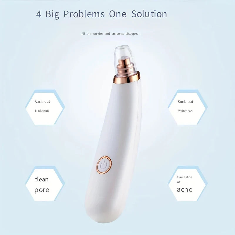 White Blackhead Remover Vacuum Battery Operated
