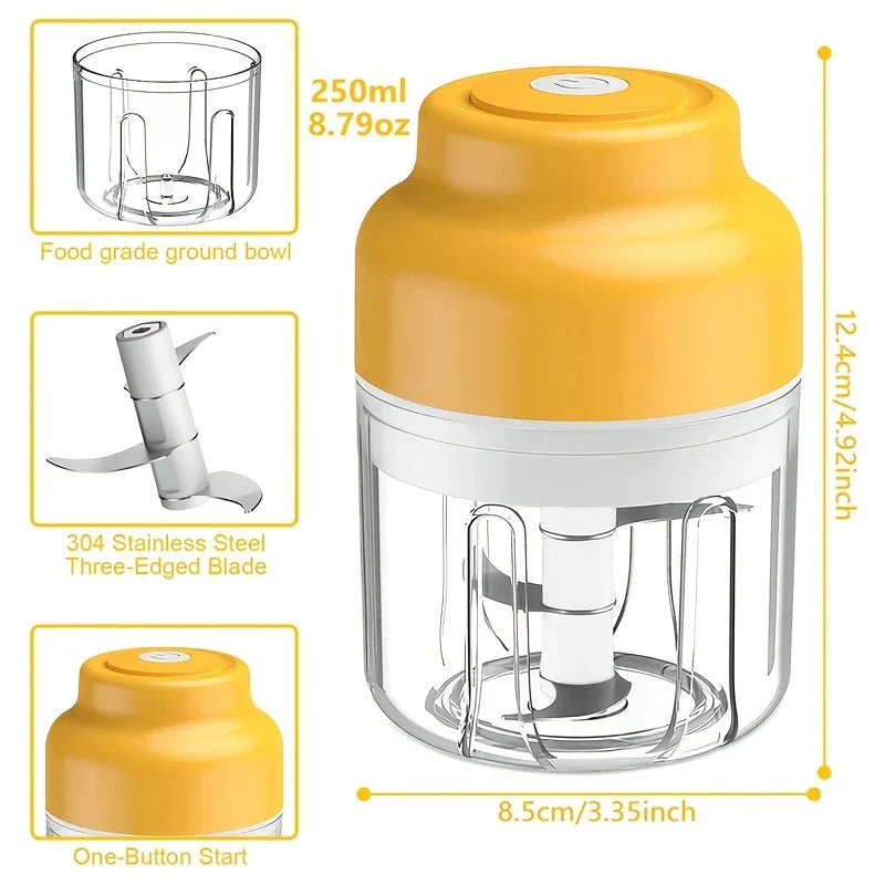Wireless Electric Mini Garlic Chopper Press Mincer