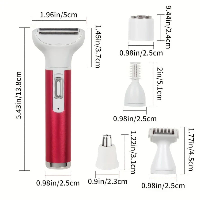 Women's 5-in-1 Electric Shaver Kit USB Rechargeable
