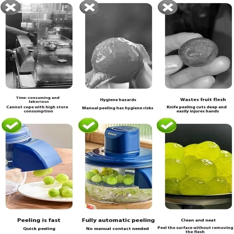 Portable Automatic Electric Fruit Peeler with USB Rechargeable Motor