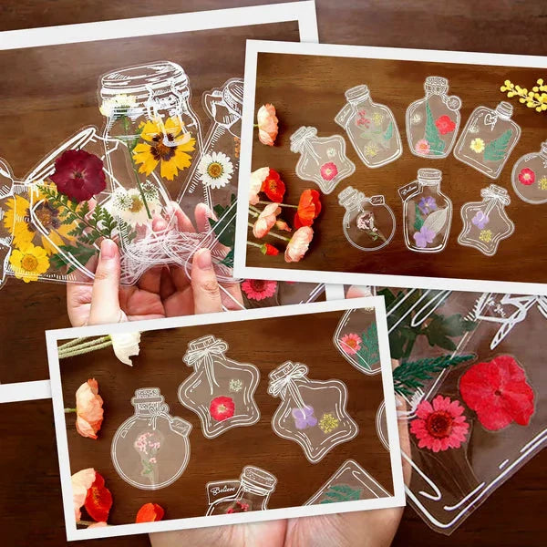 Transparent Dried Flower Bookmarks-DIY Gifts Bookmarks [1 Pack (20 PCS)] New HomeGoods