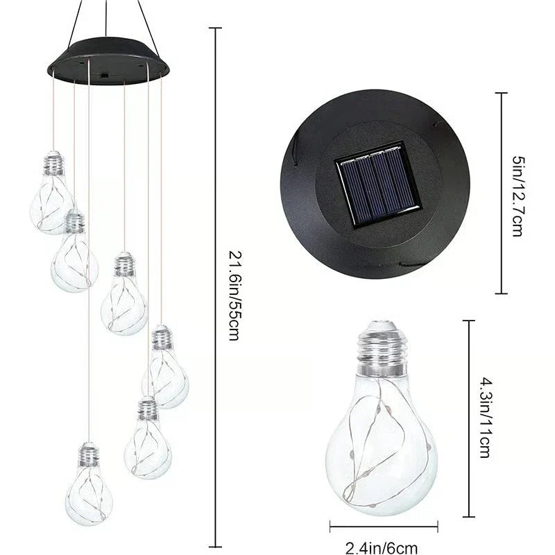 Enchanted Garden: Solar-Powered Color-Changing LED Wind Chimes New HomeGoods