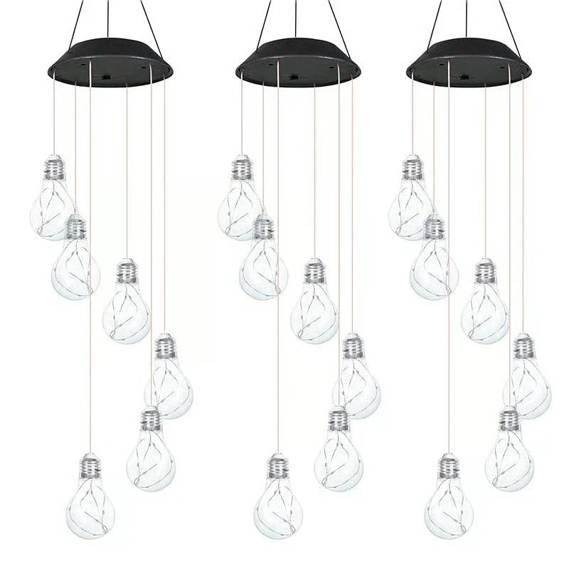 Enchanted Garden: Solar-Powered Color-Changing LED Wind Chimes New HomeGoods