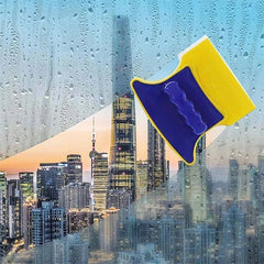فرشاة وممسحة مغناطيسية لتنظيف النوافذ على الوجهين