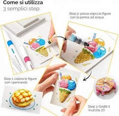 Kit de peinture à texture mousse 3D magique