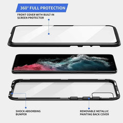 Anti-Spionage Magnetische Gehärtete Glas-Doppelseitige Handyhülle für Samsung