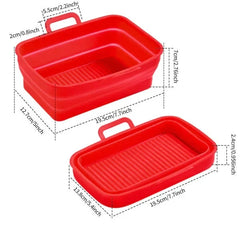 Plateau de cuisson en silicone pliable pour friteuse à air
