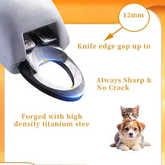 Coupe-ongles pour animaux avec lumière LED - Grossissement 5X