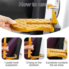 1 Count SUV Roof Step Assist, Car Door Hook-On Foot Pedal