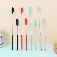 Mini spatule et cuillère télescopiques en silicone