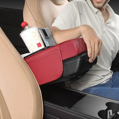 Tapis de boîte d'accoudoir de voiture multifonctionnel en cuir PU