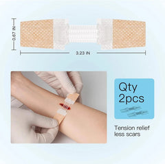 Dispositif de fermeture de plaies d'urgence 2 pièces (tissu non tissé)