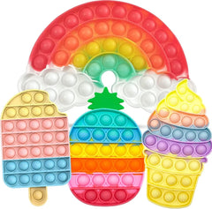 Ensemble de jouets anti-stress arc-en-ciel - jouets à presser pour TDAH et autisme