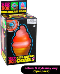 Schylling Needoh Nice Cream Cone Sensory Squeeze Toy