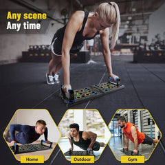 Push Up Board Chest Back Triceps Portable Folding Exercise Workout Station