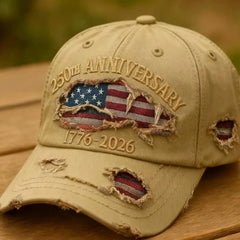 Casquette commémorative du 250e anniversaire des USA, unisexe, coton vintage lavé, snapback